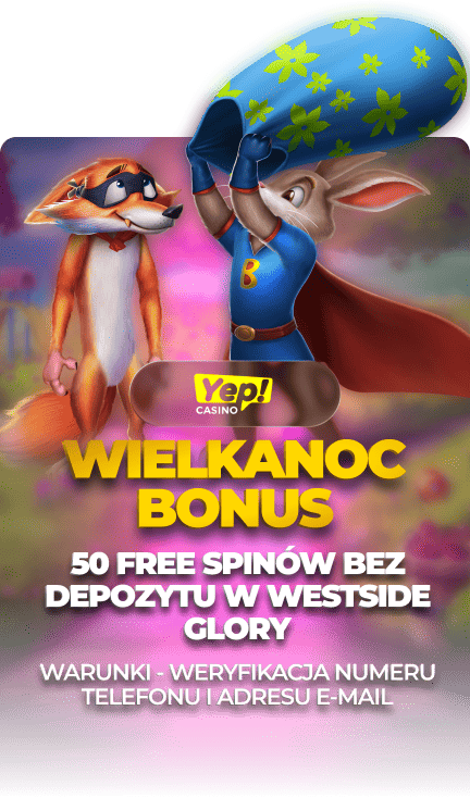 bonus na wielkanoc - 50 FS bez depozytu w westside glory