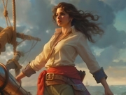 dziewczyna pirat na statku