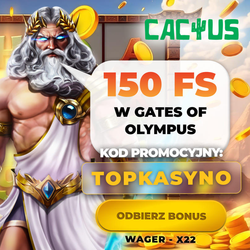 Zdobądź 150 darmowych spinów za kod promocyjny w Cactus Casino