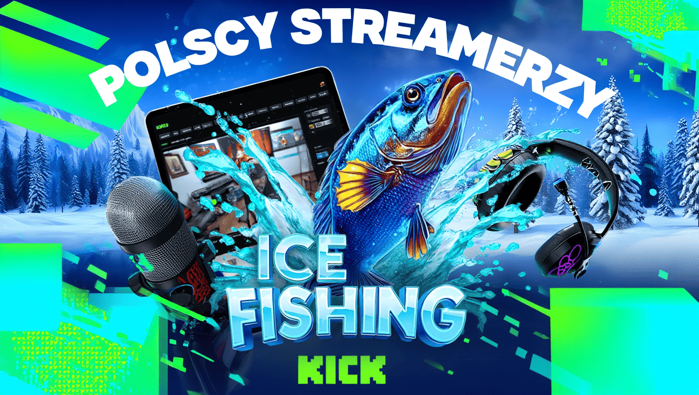 Zdjęcie pokazujące, którzy polscy streamerzy grają lub grali w Ice Fishing na Kick